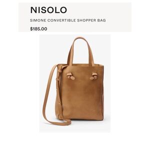 Nisolo Simone Convertible Shopper, Almond, VGUC